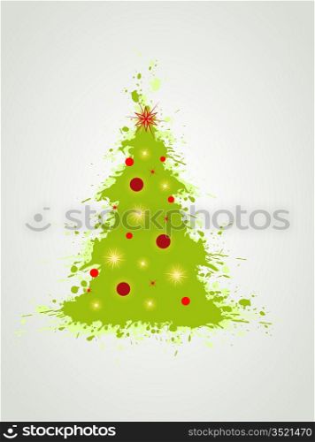 Abstract vector background with Christmas tree