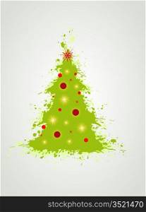 Abstract vector background with Christmas tree