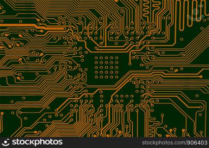 abstract vector background with circuit board ,line yellow and green background