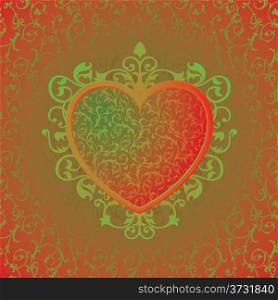 Abstract vector background with heart