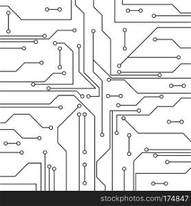 Abstract vector background with high tech circuit board. Microchip background. EPS10 vector. Abstract vector background with high tech circuit board.