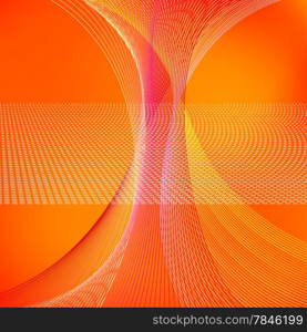 Abstract vector background with orange blended lines