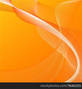 Abstract vector background with orange blended lines