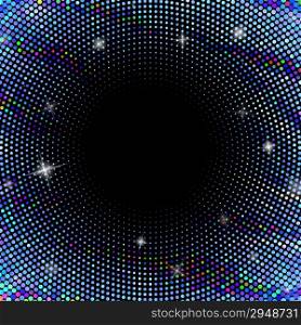 Abstract vector background with shiny dotted circles