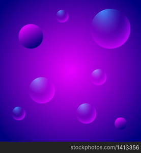 Abstract vector background with spheres. Vector illustration. Vibrant colors