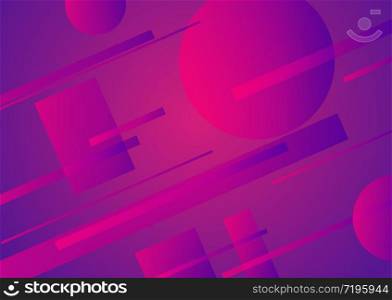Abstract vector background with stripes and spheres. Vector illustration. Vibrant colors in blue, purple and pink