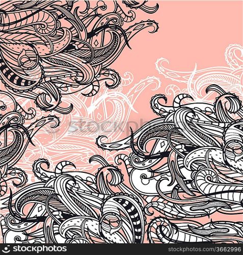 abstract vector background with vintage swirls