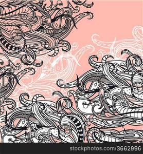 abstract vector background with vintage swirls
