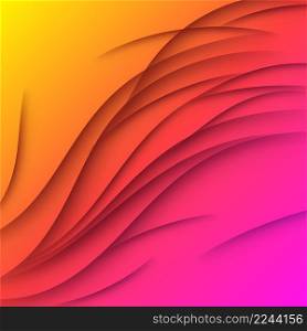 Abstract vector background with yellow, purple and red vibrant colors and shadow ornament