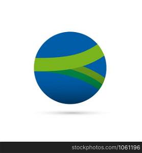 Abstract Vector blue planet, green clean environment