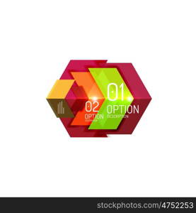 Abstract vector business geometric infographics for workflow layout, diagram, number options or web design