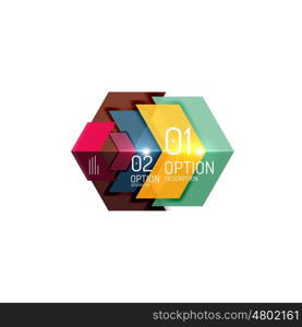 Abstract vector business geometric infographics for workflow layout, diagram, number options or web design