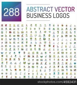 Abstract vector business logo mega collection, universal set