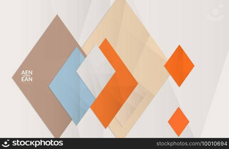 Abstract vector cover template with folded paper overlapping geometric shapes. Environmental design with cut out geometric objects made of recycled reused paper. Top view geometric pattern.