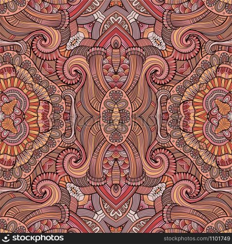 Abstract vector decorative ethnic floral colorful seamless pattern. Abstract vector decorative ethnic seamless pattern