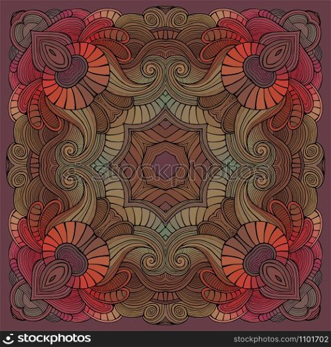 Abstract vector decorative ethnic floral colorful seamless pattern. Abstract vector tribal ethnic background