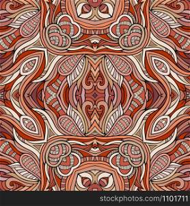 Abstract vector decorative ethnic floral colorful seamless pattern. Abstract vector tribal ethnic background