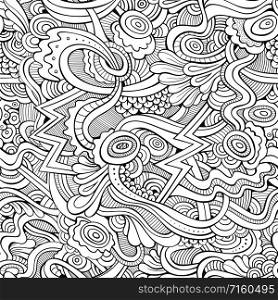 Abstract vector decorative ethnic hand drawn vintage retro seamless pattern. Can be used for wallpaper, pattern fills, web page background, surface textures. Abstract vector decorative ethnic hand drawn seamless pattern