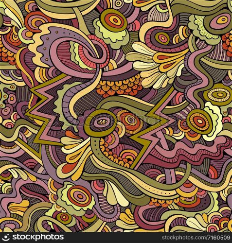 Abstract vector decorative ethnic hand drawn vintage retro seamless pattern. Can be used for wallpaper, pattern fills, web page background, surface textures. Abstract vector decorative ethnic hand drawn seamless pattern