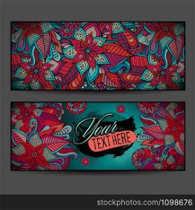 Abstract vector decorative floral ornamental backgrounds. Series of image Template frame design for card.