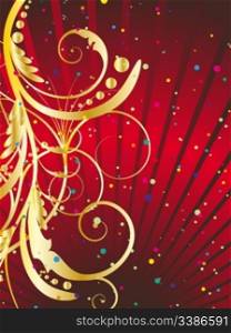 Abstract vector festive background in red colors
