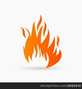 abstract vector Fire Icon orange