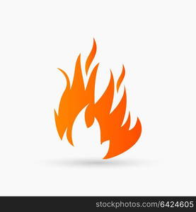 abstract vector Fire Icon orange