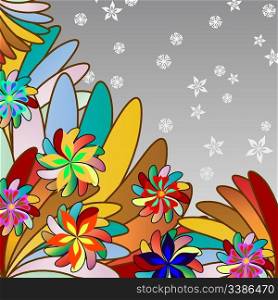 Abstract vector floral background for design use