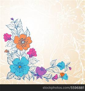 Abstract vector flower background. Vector illustration, contains transparencies, gradients and effects.