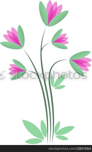 Abstract vector flowers