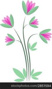 Abstract vector flowers
