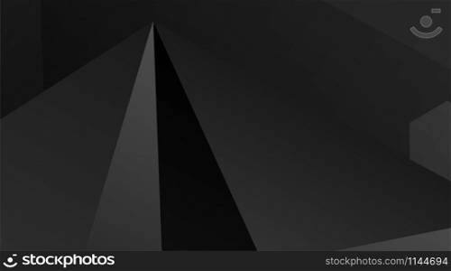 abstract vector geometric background. Dark gray vector polygonal template.Vector Illustration For Wallpaper, Banner, Background, Card, landing page , etc