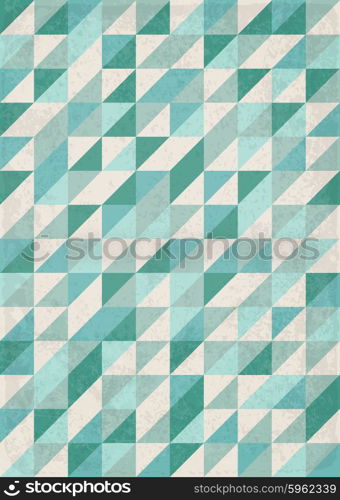 Abstract vector geometric background with green triangles