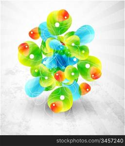 Abstract vector glass color shapes background