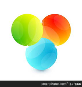 Abstract vector glossy shapes design