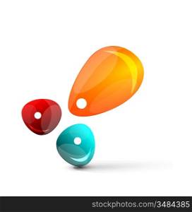 Abstract vector glossy shapes design