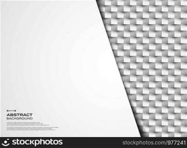 Abstract vector gray geometric paper cut mosaic design background. You can use for presentation template, artwork, ad, tech screen, copy space of text. illustration vector eps10