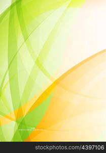 Abstract vector green wave modern eco template