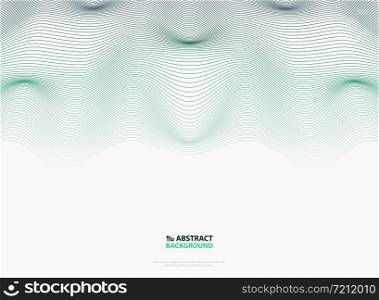 Abstract vector green wavy line decoration background. You can use for cover design, presentation, print, ad, poster. illustration vector eps10
