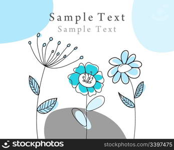 Abstract vector greetings card for design use.