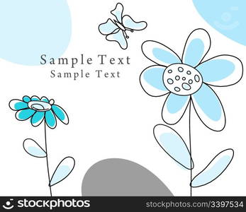 Abstract vector greetings card for design use.