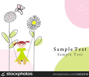 Abstract vector greetings card for design use.