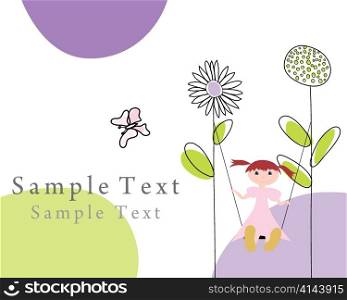 Abstract vector greetings card for design use.