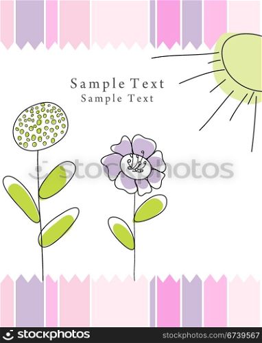 Abstract vector greetings card for design use.