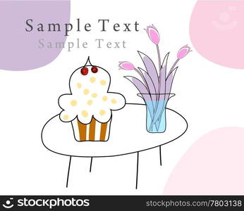 Abstract vector greetings card for design use.