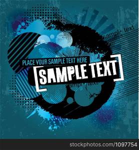 Abstract vector grunge background. Template design for card.