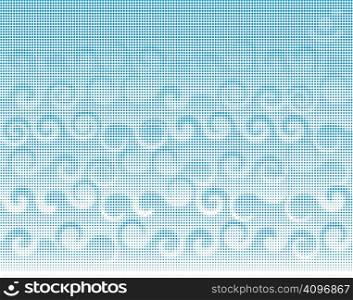 Abstract vector halftone background of ocean waves