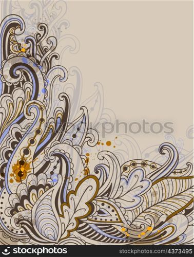 Abstract vector hand drawn background