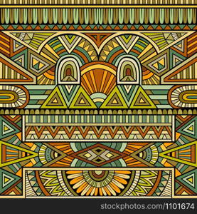 Abstract vector hand drawn vintage ethnic pattern. Abstract vector tribal ethnic background