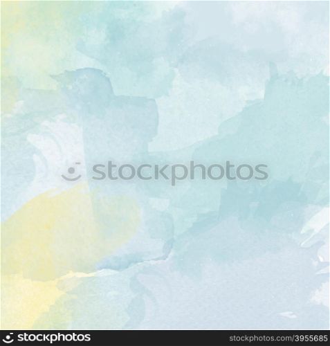 Abstract vector hand-drawn watercolor background. Colourful template. There is blank place for your text. EPS 10